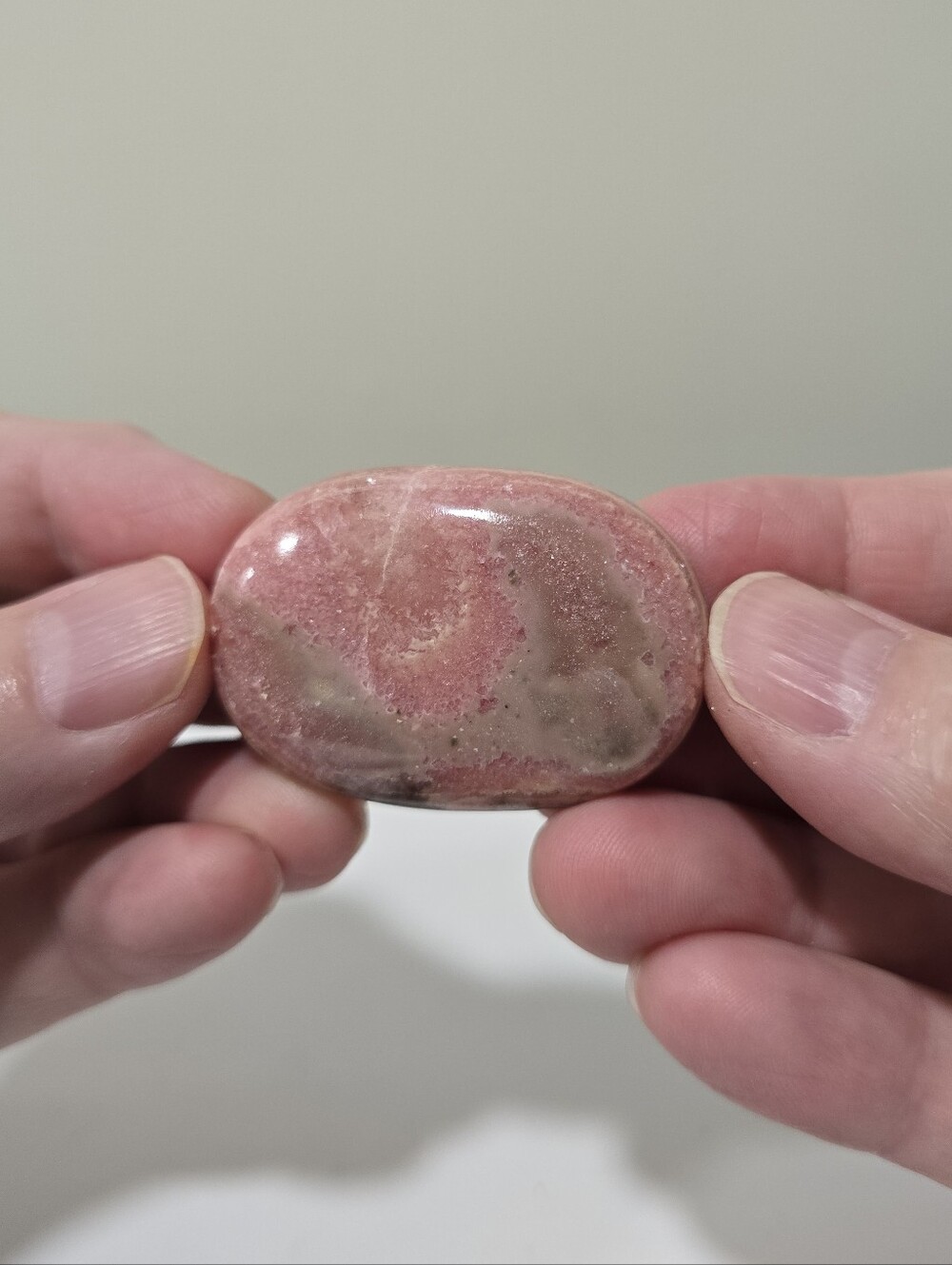 Rhodochrosite Crystal Palmstone #C